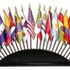 Black Wooden Table Base For 4x6" Flags, 36 Hole - OAS Base