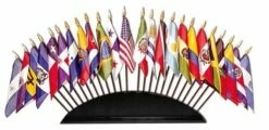 Black Wooden Table Base For 4x6" Flags, 36 Hole - OAS Base