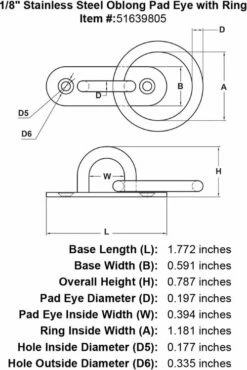 Oak Outrigger Flagpole -flag sale 1 8 stainless steel oblong pad eye ring diagram 500x