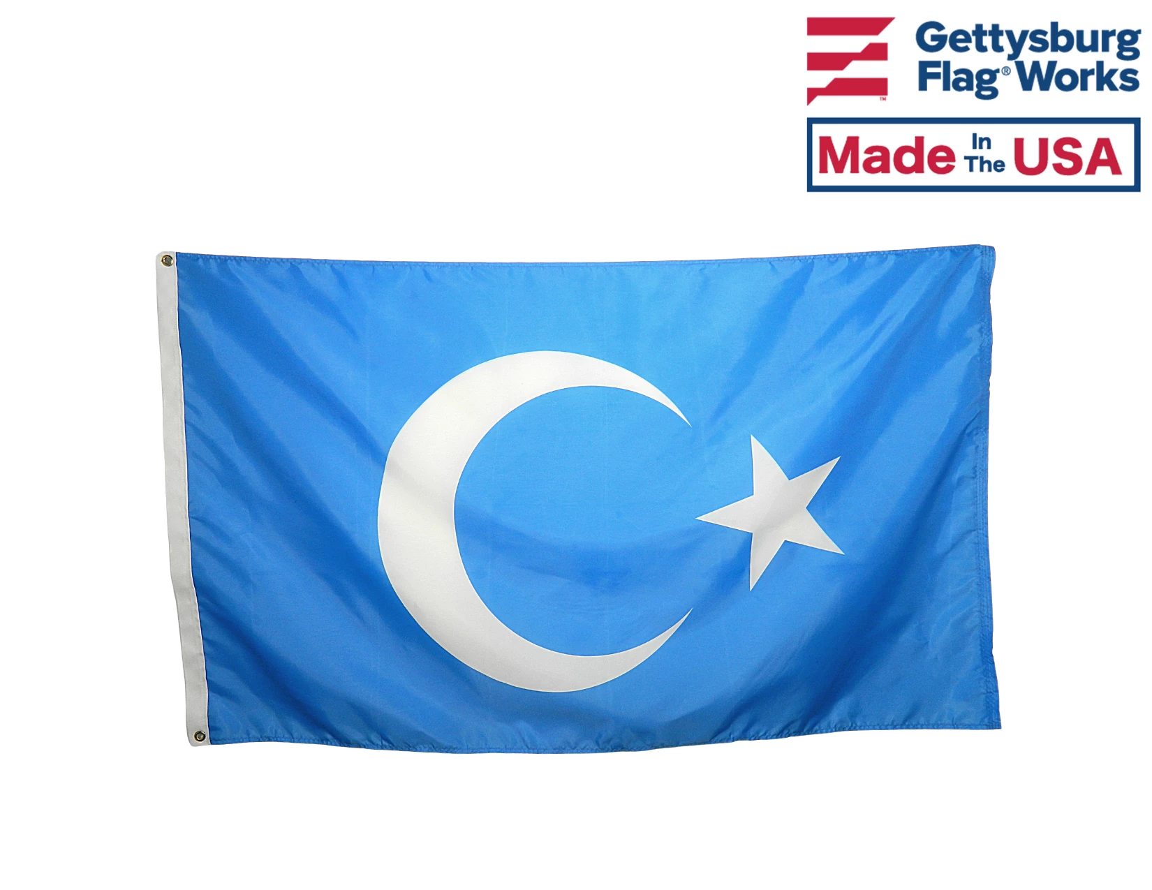 Uyghur Awareness Protest Flag - Historical Flag Of East Turkestan 1 Uyghur Awareness Protest Flag - Historical Flag Of East Turkestan