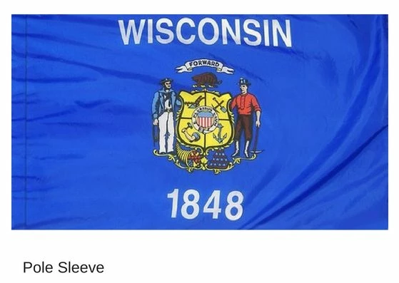 Wisconsin Flag - Indoor 2 Wisconsin Flag - Indoor - Image 2