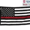 Thin Red Line Embroidered Star Flag - Made In USA