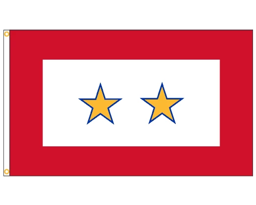 Service Star Flag (2 Gold Stars) - 3x5' 2 Service Star Flag (2 Gold Stars) - 3x5' - Image 2