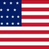 Historical American 21 Star Flag