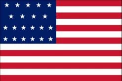 Historical American 21 Star Flag