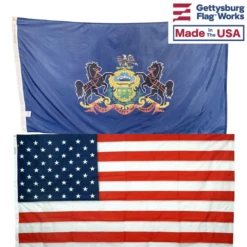 Pennsylvania & Battle-Tough® American Flag Combo Pack