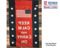 Keep Calm & Carry On Flag & Banner -flag sale 2x3 back