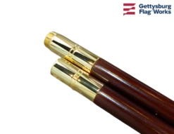 Signature Mahogany Pole, 8' With Brass Fixtures