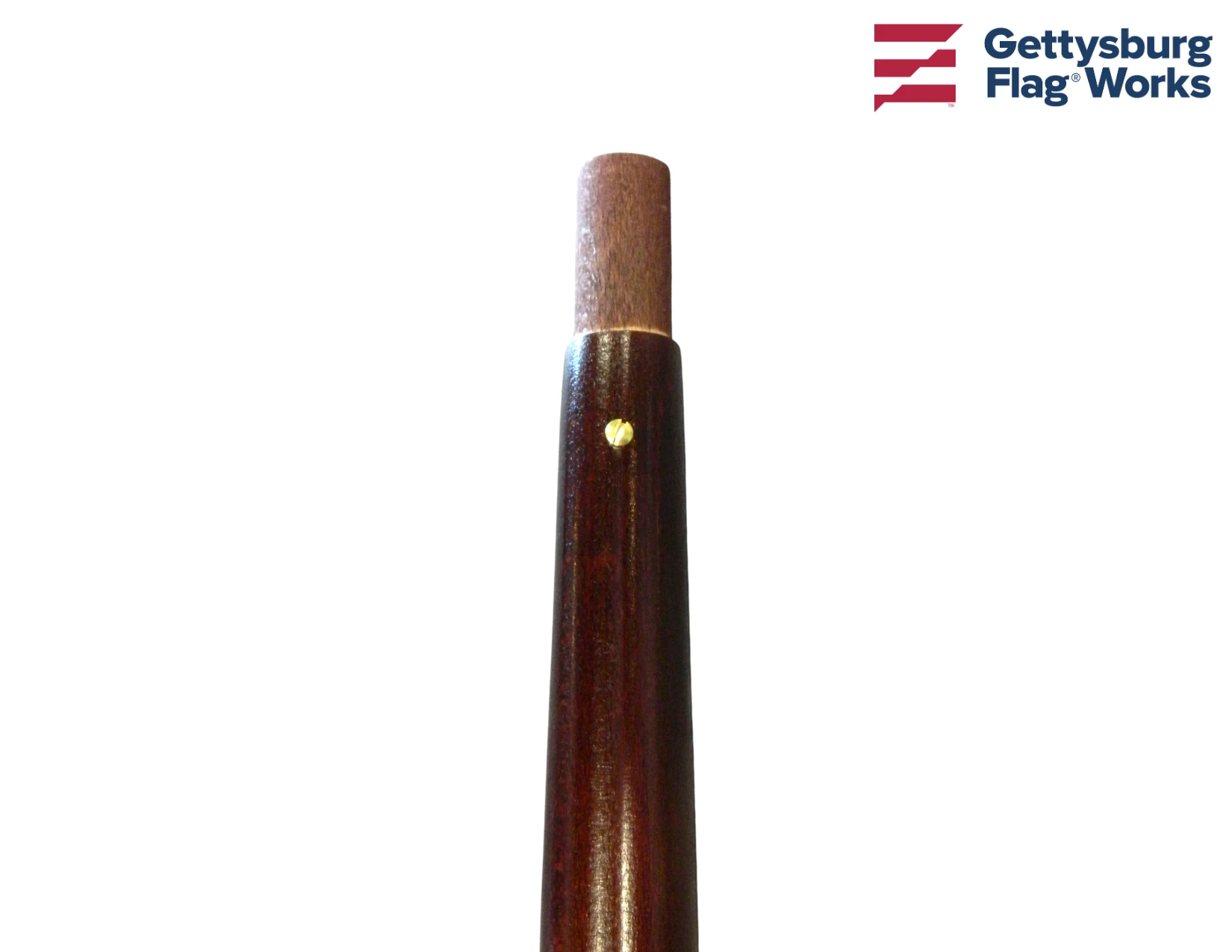 Signature Mahogany Pole, 8' With Brass Fixtures 5 Signature Mahogany Pole, 8' With Brass Fixtures - Image 5