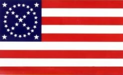 34 Star Southern Cross 9 Stripe War Flag - 3x5'