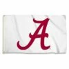 Alabama Crimson Tide Outdoor Flag - White