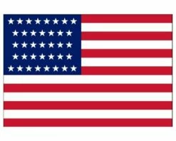 Historical American 37 Star Flag