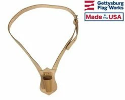 Leather Parade Marching Flagpole Harness Belt - Choose Options