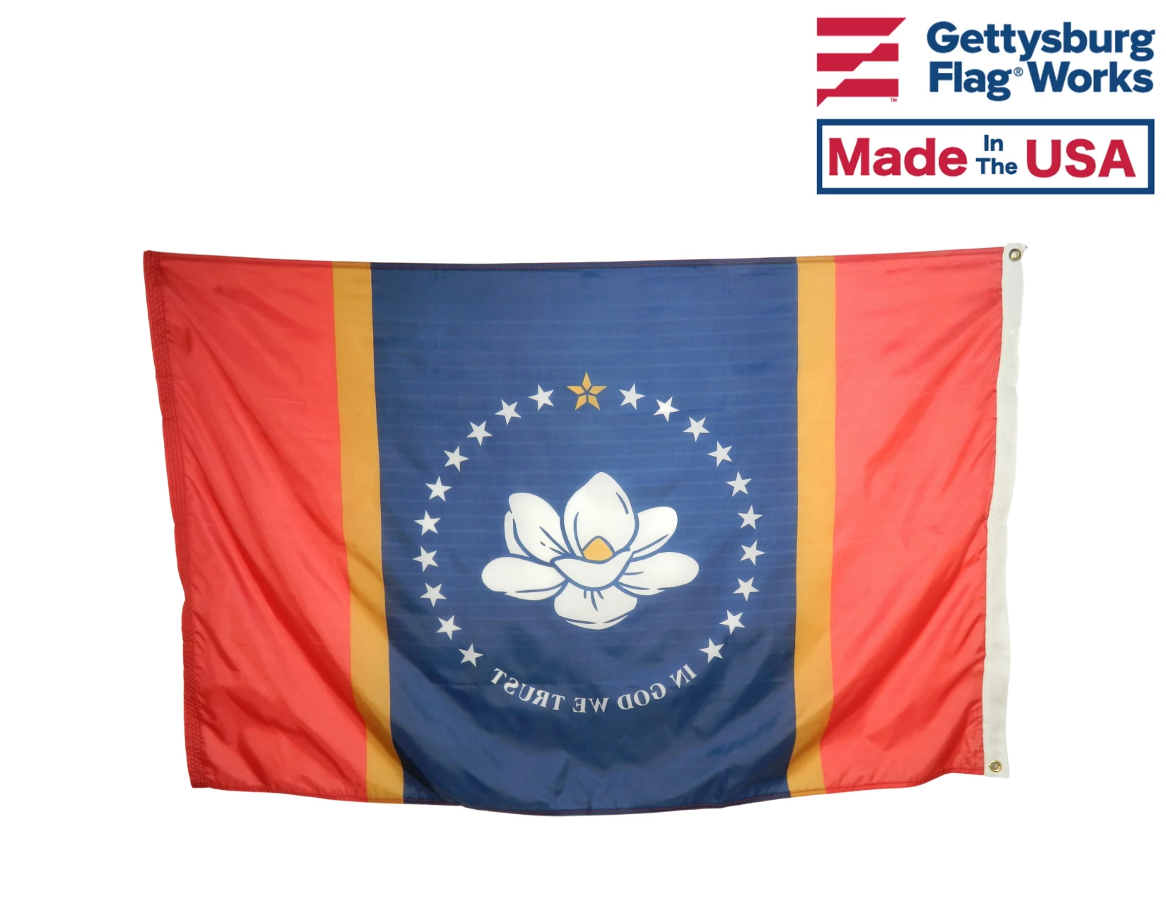 Outdoor Mississippi State Flag - New Magnolia Design 2 Outdoor Mississippi State Flag - New Magnolia Design - Image 2