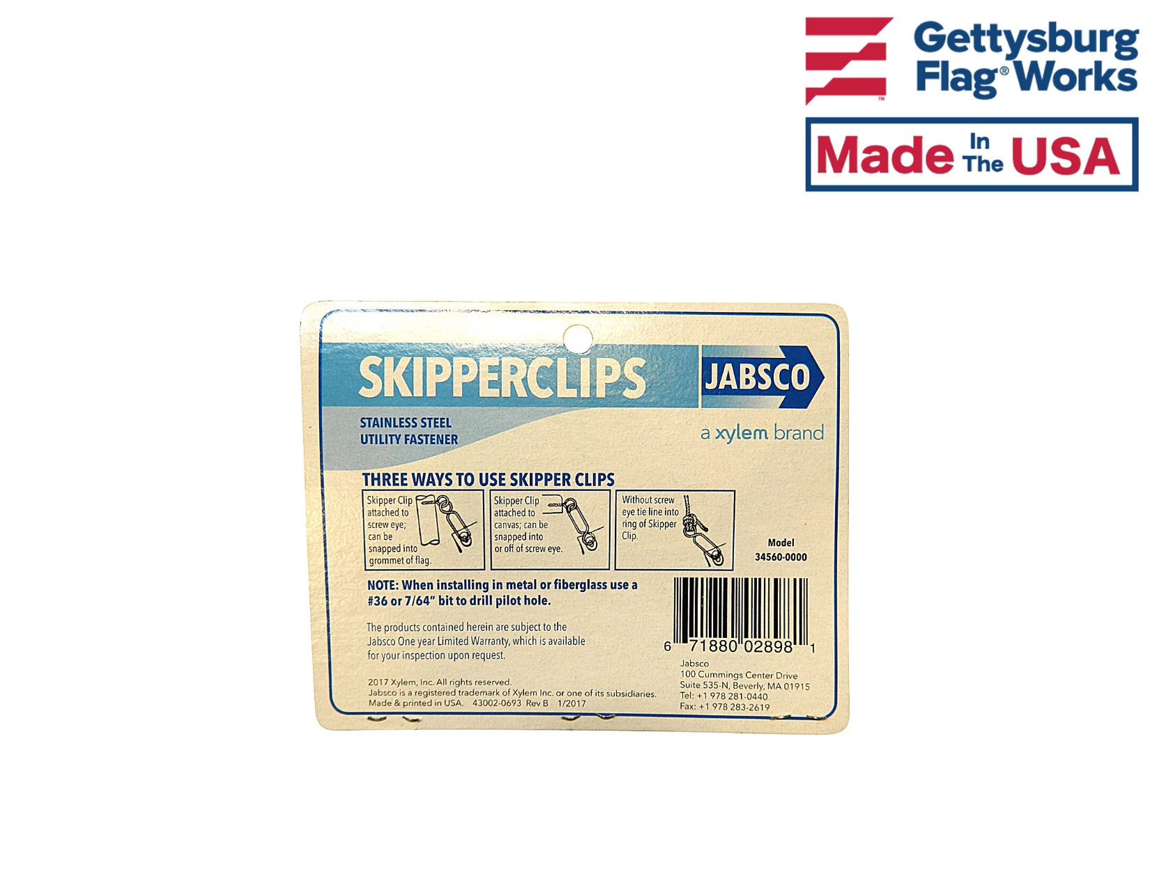 Stainless Steel Utility Boat Flag Skipper Clips 4 Stainless Steel Utility Boat Flag Skipper Clips - Image 4