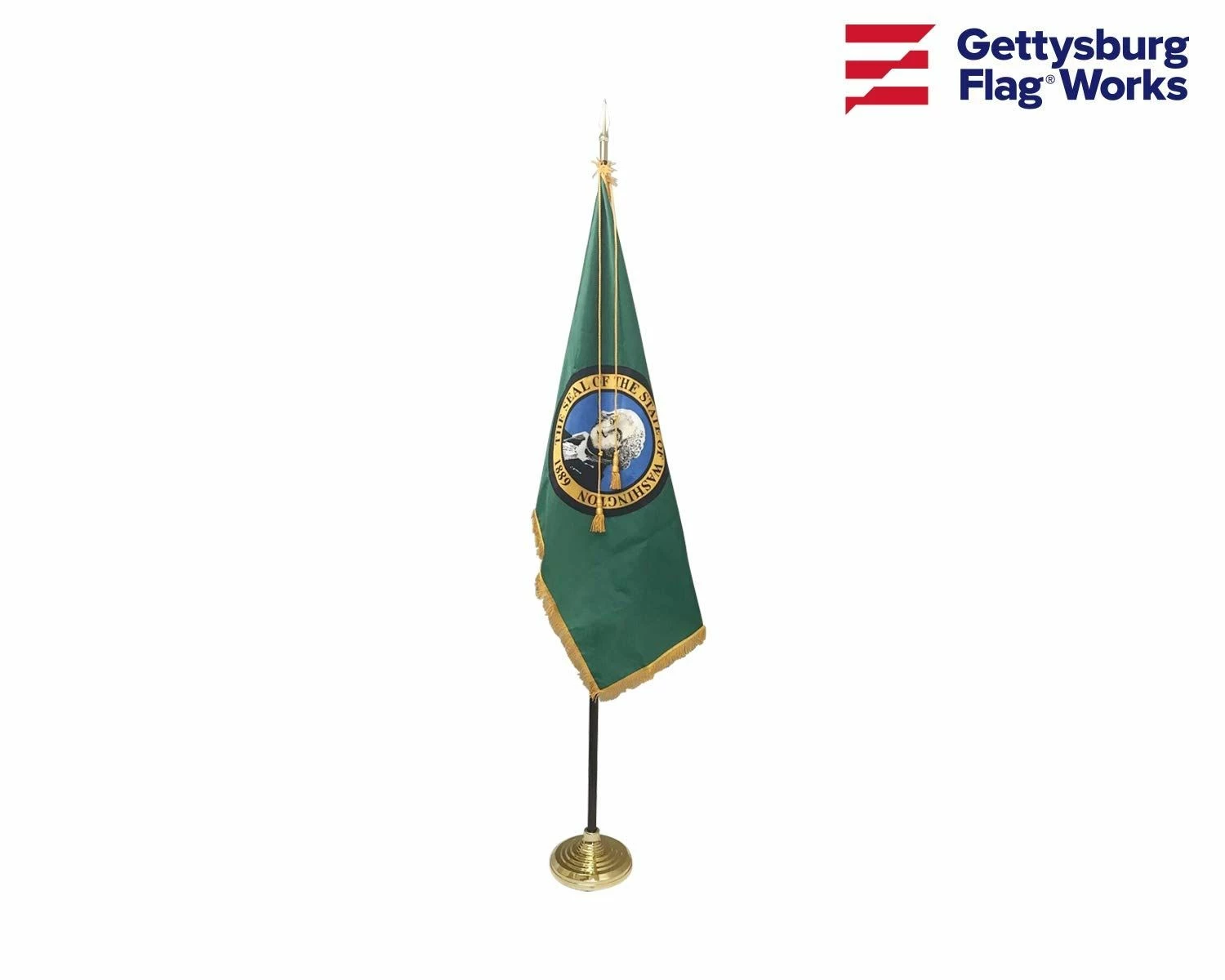 Washington Indoor Flag Set-3x5 2 Washington Indoor Flag Set-3x5 - Image 2