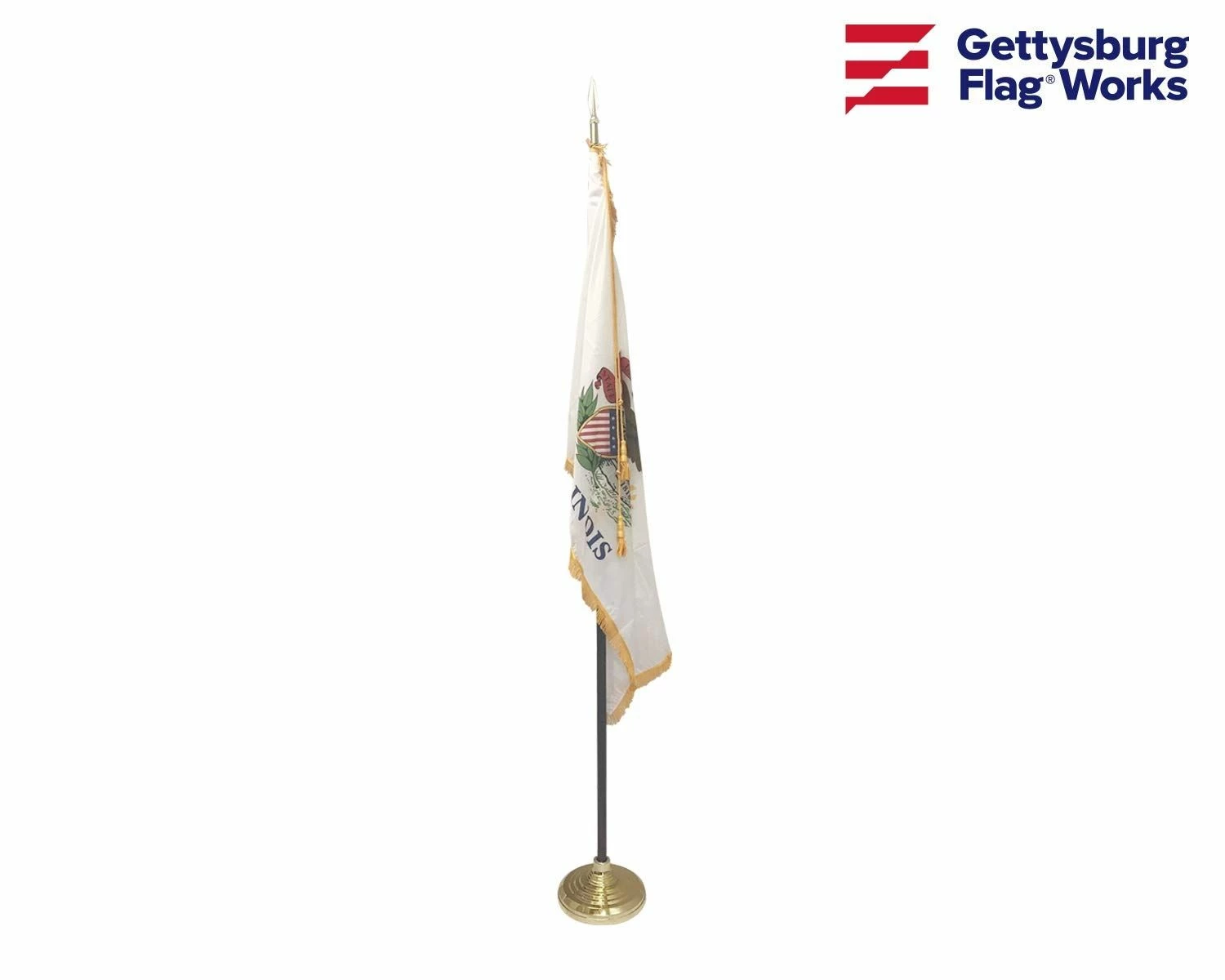 3x5' Illinois Indoor Flag Set - Choose Options 2 3x5' Illinois Indoor Flag Set - Choose Options - Image 2