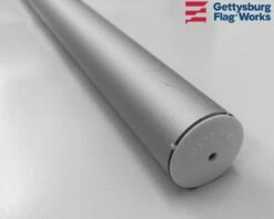 Aluminum Spinning Pole -flag sale 6 silver spin pole g