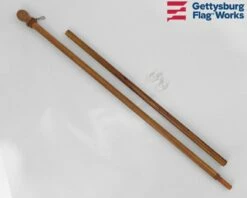 Aluminum Spinning Pole -flag sale 6 woodgrain spin pole e