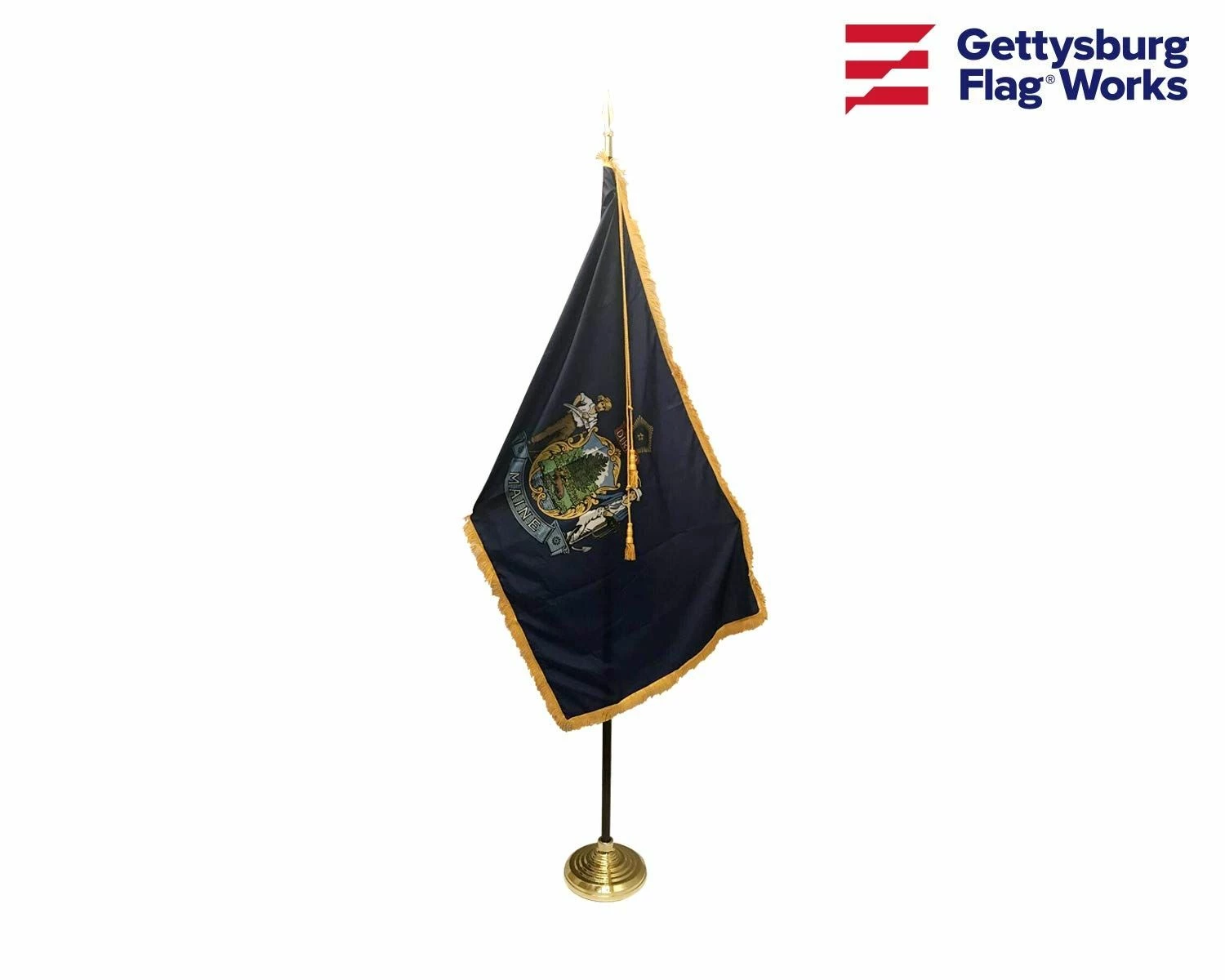Maine Indoor Flag Set-3x5 1 Maine Indoor Flag Set-3x5