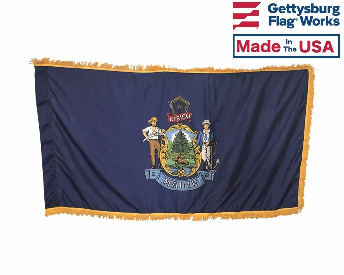 Maine Indoor Flag Set-3x5 3 Maine Indoor Flag Set-3x5 - Image 3