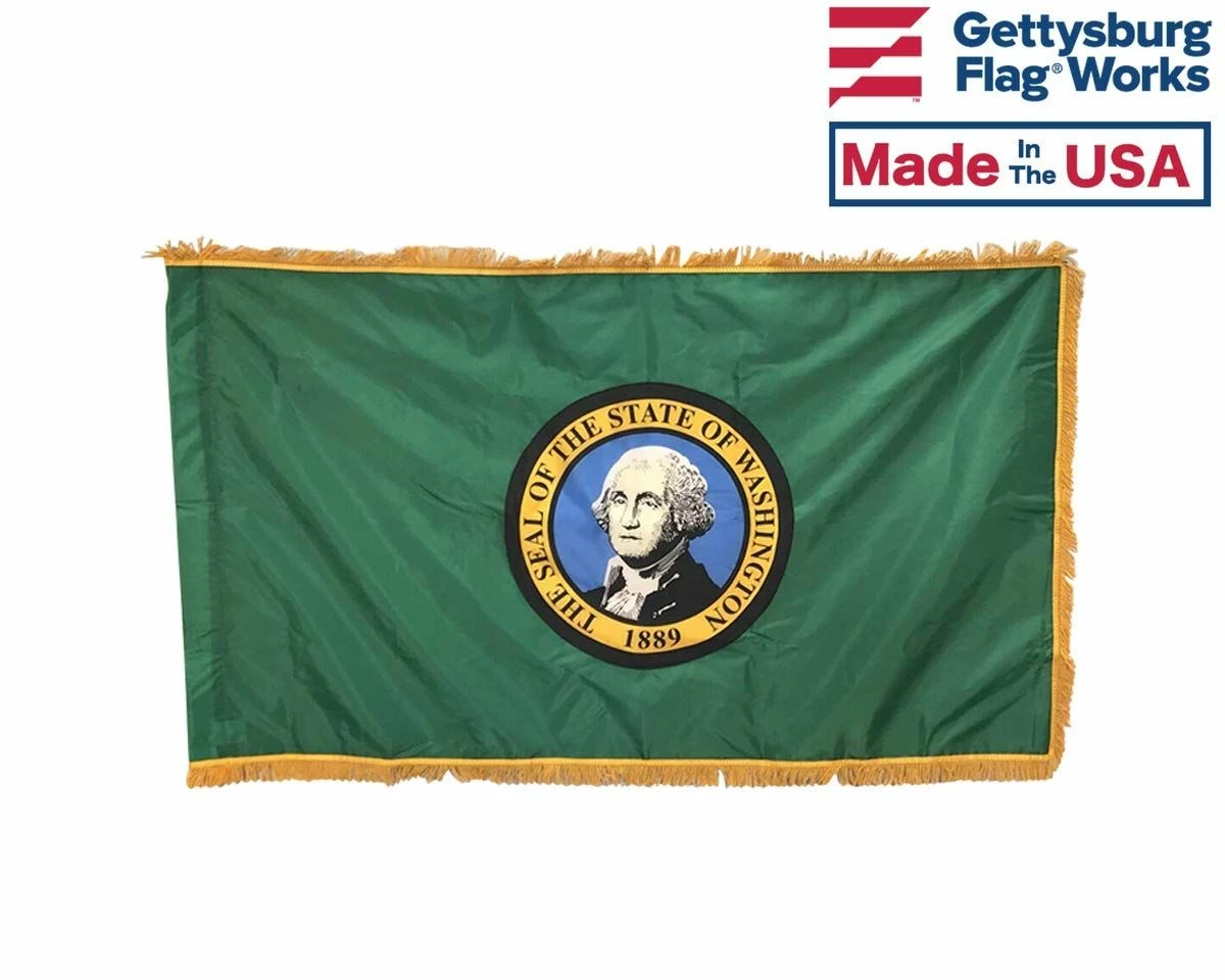 Washington Indoor Flag Set-3x5 3 Washington Indoor Flag Set-3x5 - Image 3