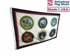 U.S. Armed Forces (6 Branches) Flag -flag sale 6 branch armed service flag side