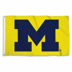 Michigan Wolverines Outdoor Flag - Maize