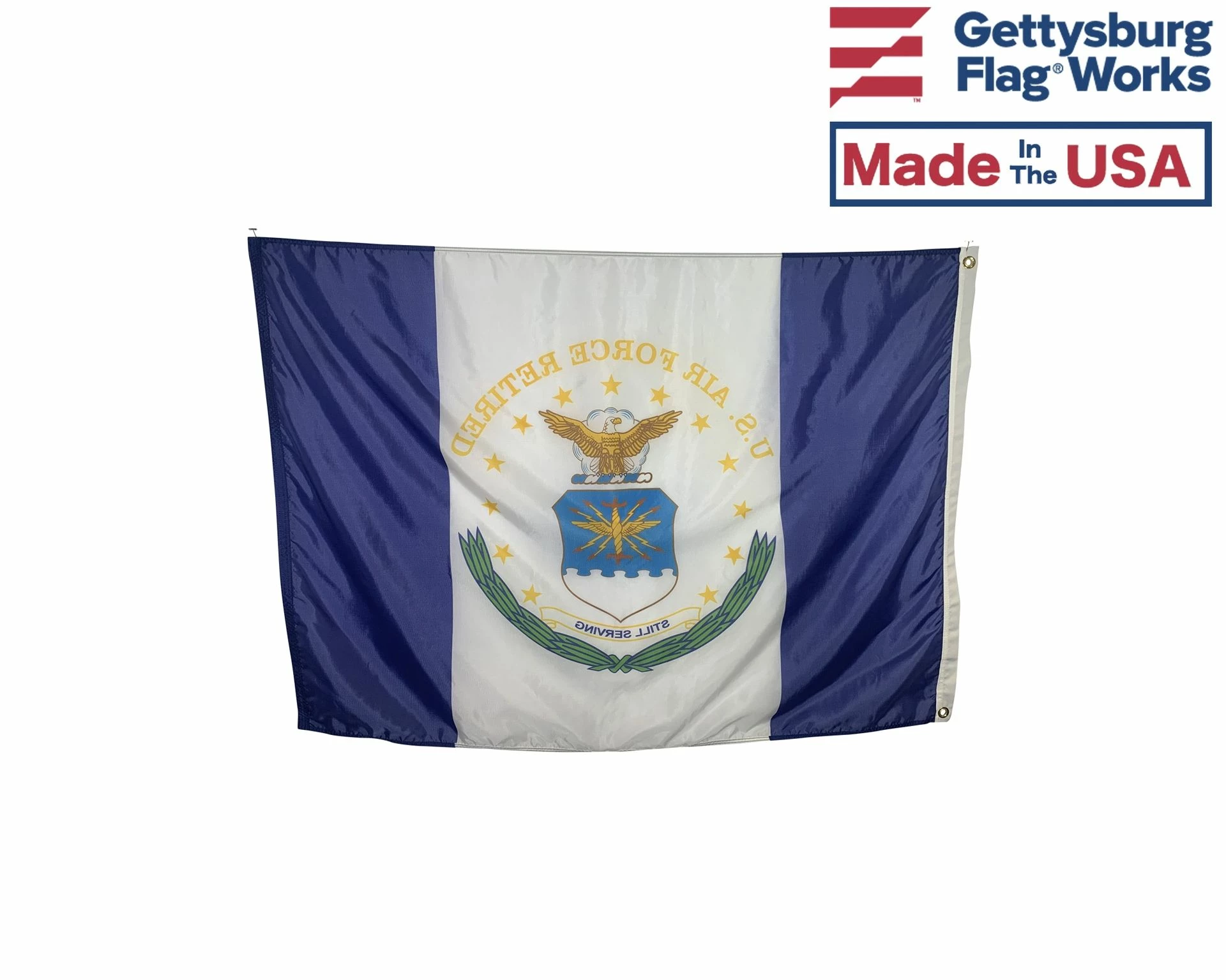 US Air Force Retired Flag - 3x4' 2 US Air Force Retired Flag - 3x4' - Image 2