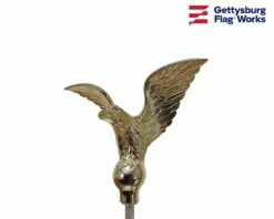 Gold Flying Eagle With Spindle For In-Ground Flagpole