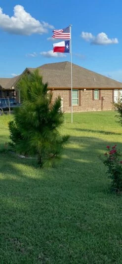 Texas Flag - Outdoor 13 Texas Flag - Outdoor -flag sale american and texas flag on flagpole in yard