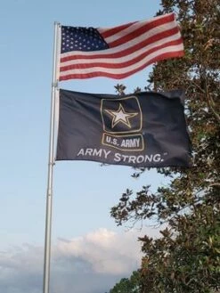 U.S. Army Strong Flag -flag sale american flag and army strong flag on pole