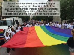 Rainbow Flag -flag sale baltimore pride 2017