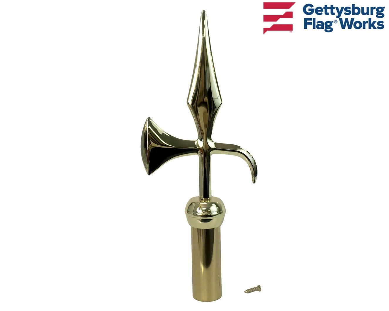 Battle Axe Gold Finial Battalion Lance Ornament 2 Battle Axe Gold Finial Battalion Lance Ornament - Image 2