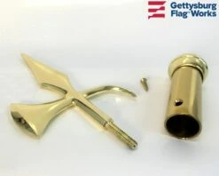 Battle Axe Gold Finial Battalion Lance Ornament 9 Battle Axe Gold Finial Battalion Lance Ornament -flag sale battle axe b