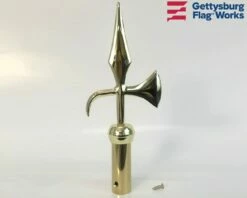 Battle Axe Gold Finial Battalion Lance Ornament 10 Battle Axe Gold Finial Battalion Lance Ornament -flag sale battle axe d