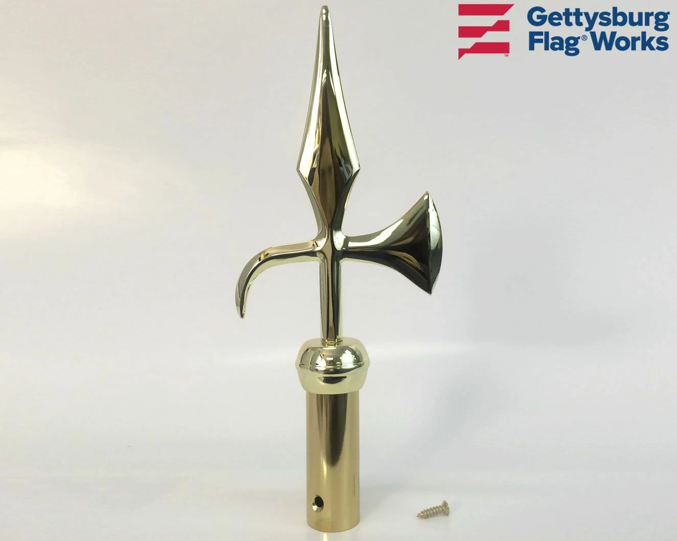 Battle Axe Gold Finial Battalion Lance Ornament 5 Battle Axe Gold Finial Battalion Lance Ornament - Image 5