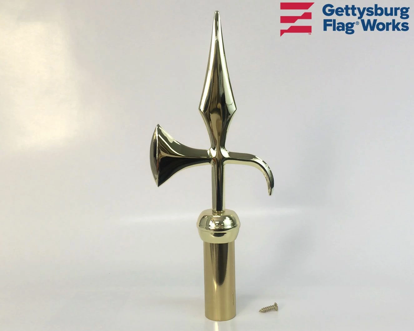 Battle Axe Gold Finial Battalion Lance Ornament 6 Battle Axe Gold Finial Battalion Lance Ornament - Image 6
