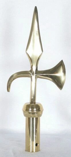 Battle Axe Gold Finial Battalion Lance Ornament