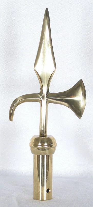 Battle Axe Gold Finial Battalion Lance Ornament 1 Battle Axe Gold Finial Battalion Lance Ornament