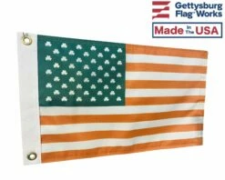 Irish Shamrock U.S. Boat Flag -flag sale bbtj062u