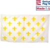 Fleur-De-Lis Flag (23 On White) - Historical France