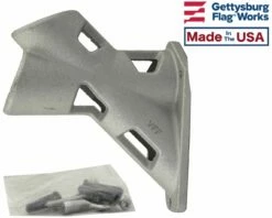 Flag Bracket 2 Position Silver Aluminum - 1.25" Diameter -flag sale bracket v60759 dom a