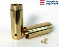 Flagpole Joint - Brass Or Chrome -flag sale brass joint b