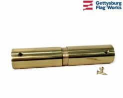 Flagpole Joint - Brass Or Chrome -flag sale brass joint c