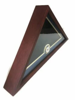 U.S. Flag Display Case With U.S. Coast Guard Medallion -flag sale case coast guard side