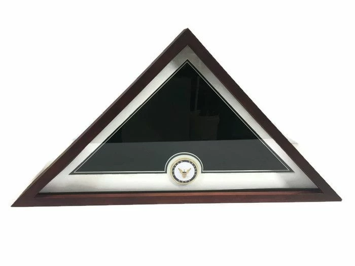 U.S. Flag Display Case With U.S. Navy Medallion 2 U.S. Flag Display Case With U.S. Navy Medallion - Image 2