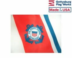 Coast Guard Auxiliary Patrol Boat Flag - 12x19.5" -flag sale coast guard auxillary close up