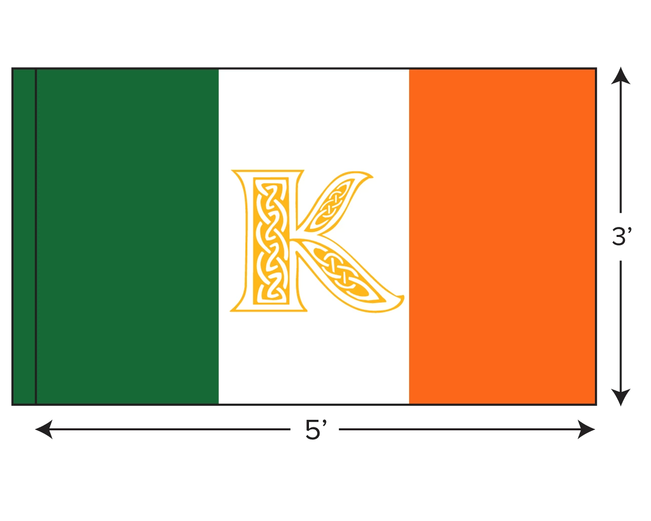 Customizable Ireland Flag 1 Customizable Ireland Flag