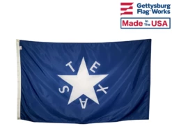 Original Texas - 1st Republic Of Texas De Zavala 1836 Flag